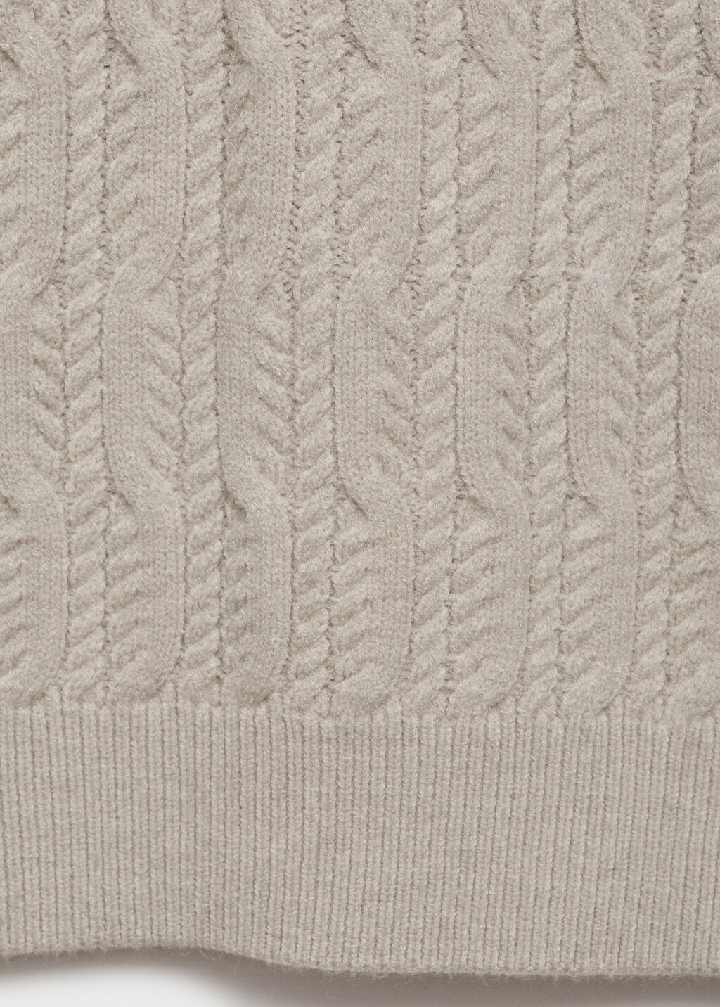 Braided knitted sweater - Mink Grey