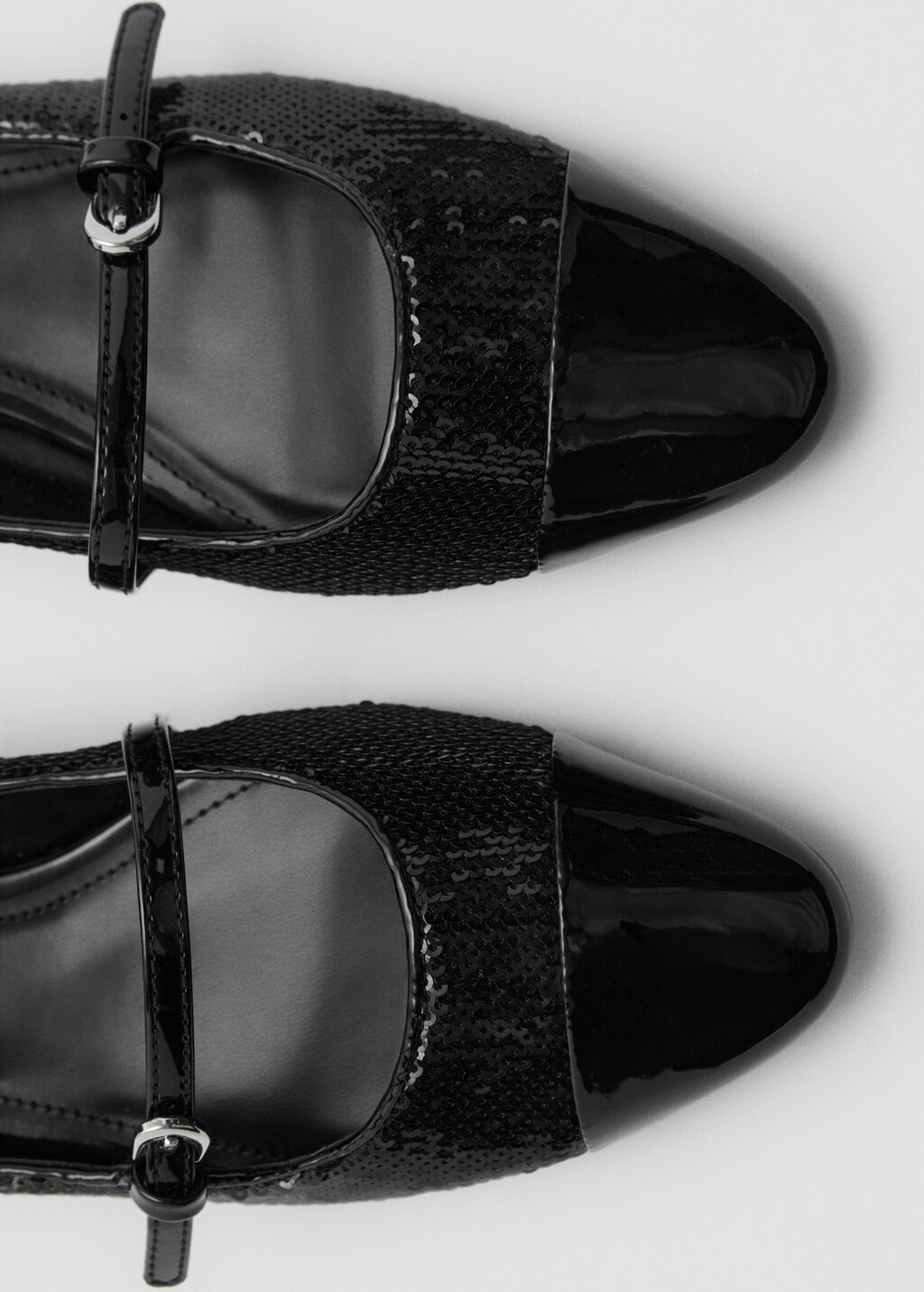 Sequin block-heel shoes - Black