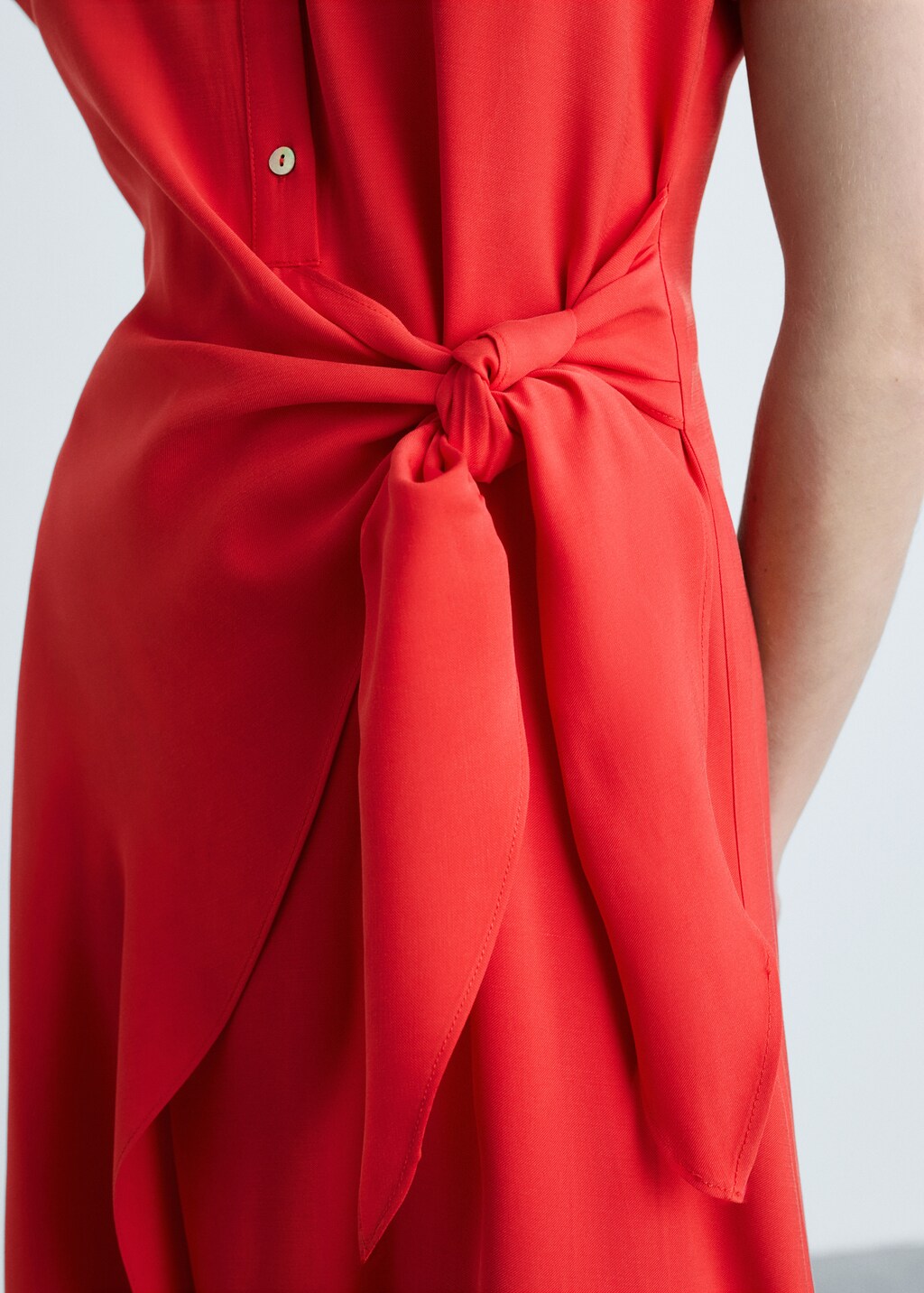 Wrap shirt dress - Beige