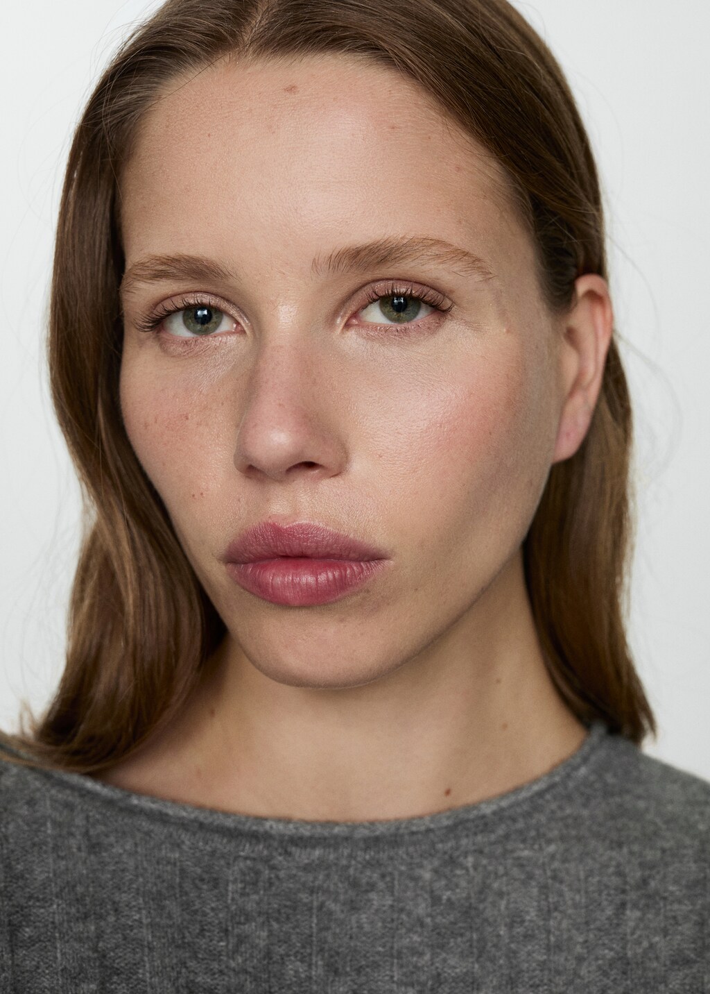 Knitted ribbed sweater - Medium Heather Grey