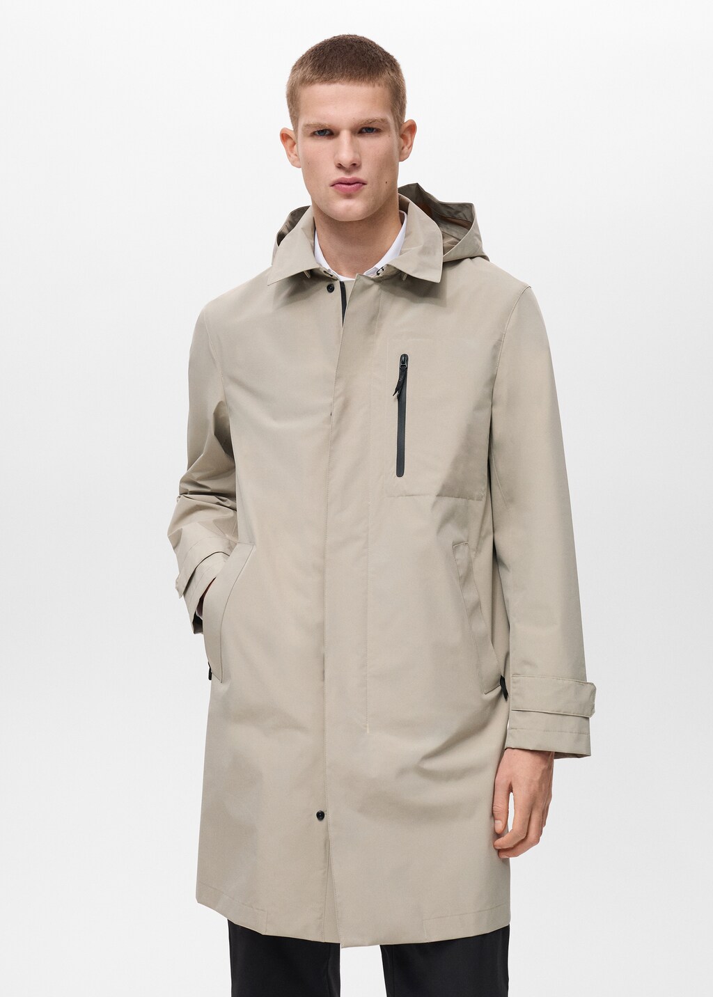COOLMAX® technology waterproof parka - Sand