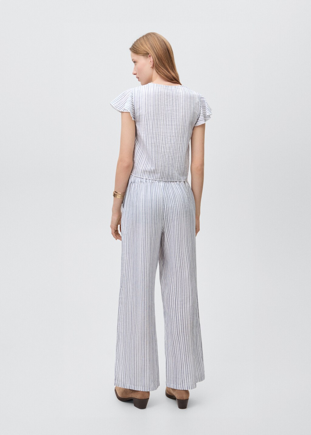 Ruched detail blouse - Sky Blue