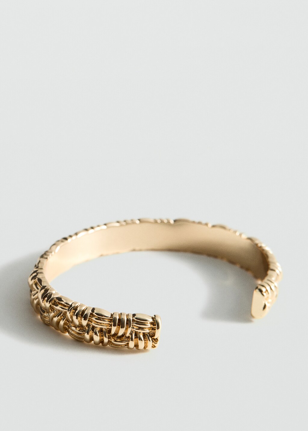 Rigid interlocking bracelet - Gold