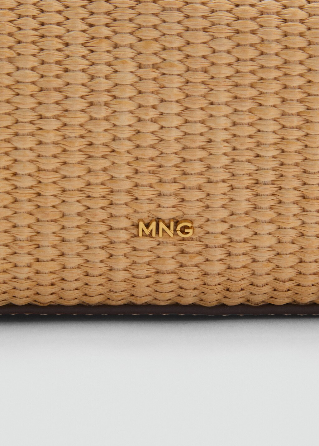 Canvas toiletry bag with contrasting trim - Leather