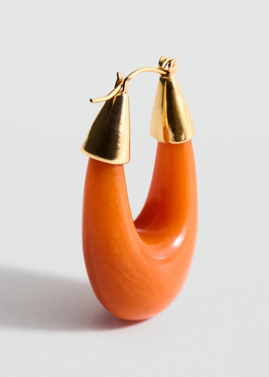 Oval hoop earrings - Orange