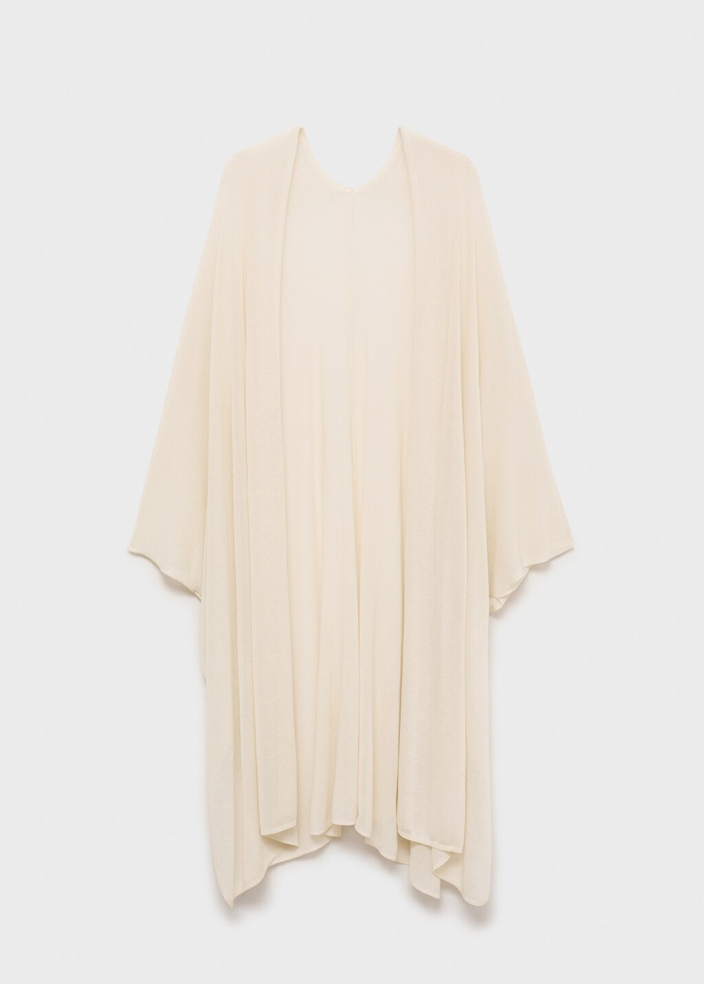 Fine knit long cardigan - Ice Grey