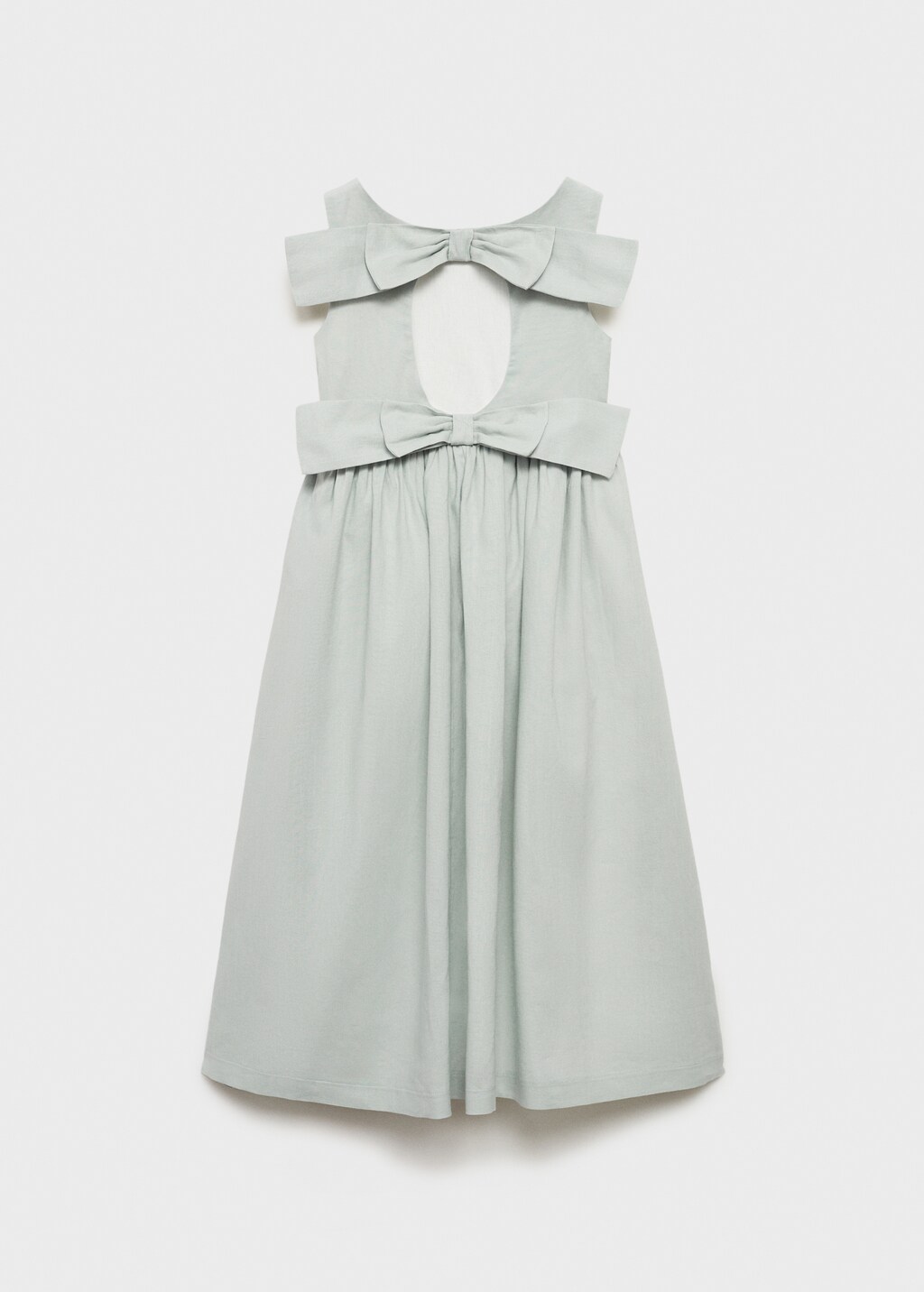 Bow linen dress - Blue