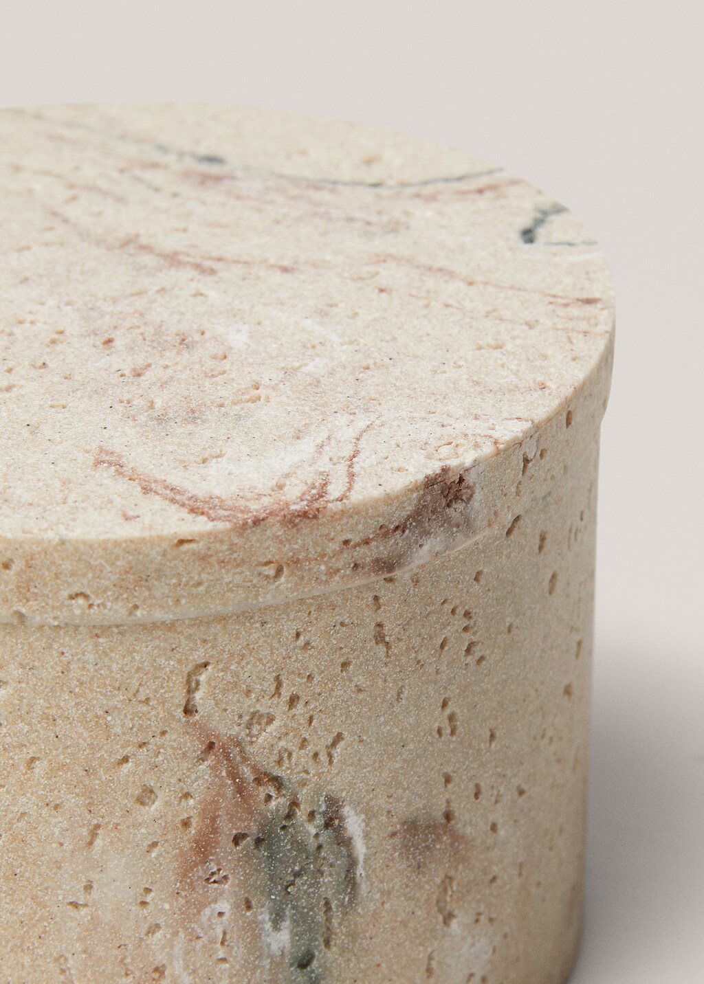 Marble effect box 15x11,5cm - Light/Pastel Grey