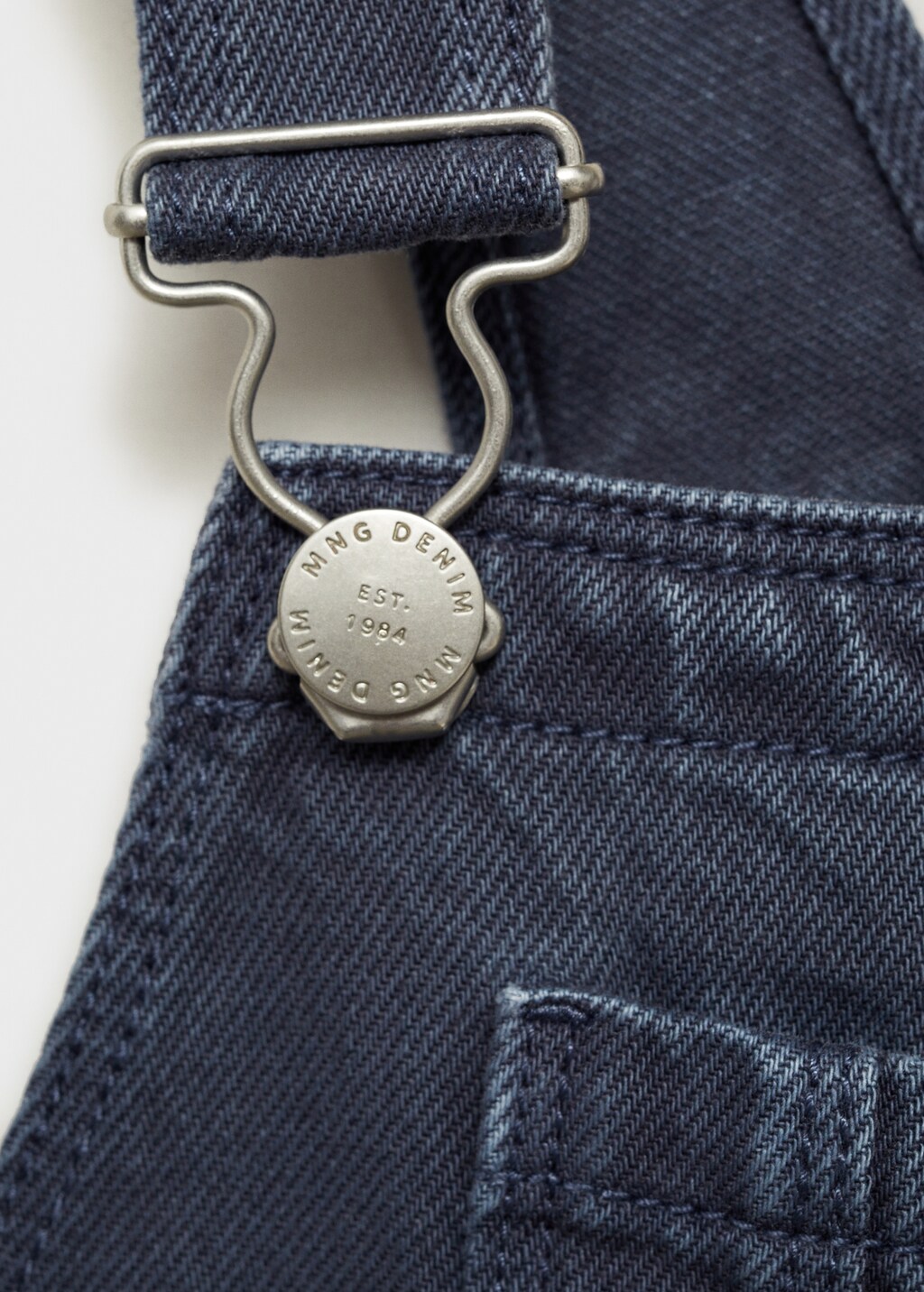 Long denim dungarees - Tobacco Brown