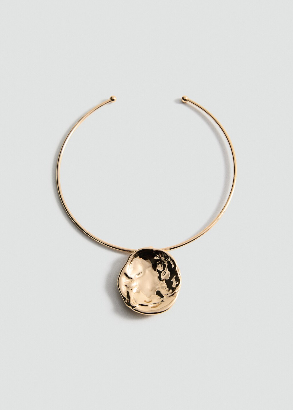 Rigid circular-design necklace - Gold