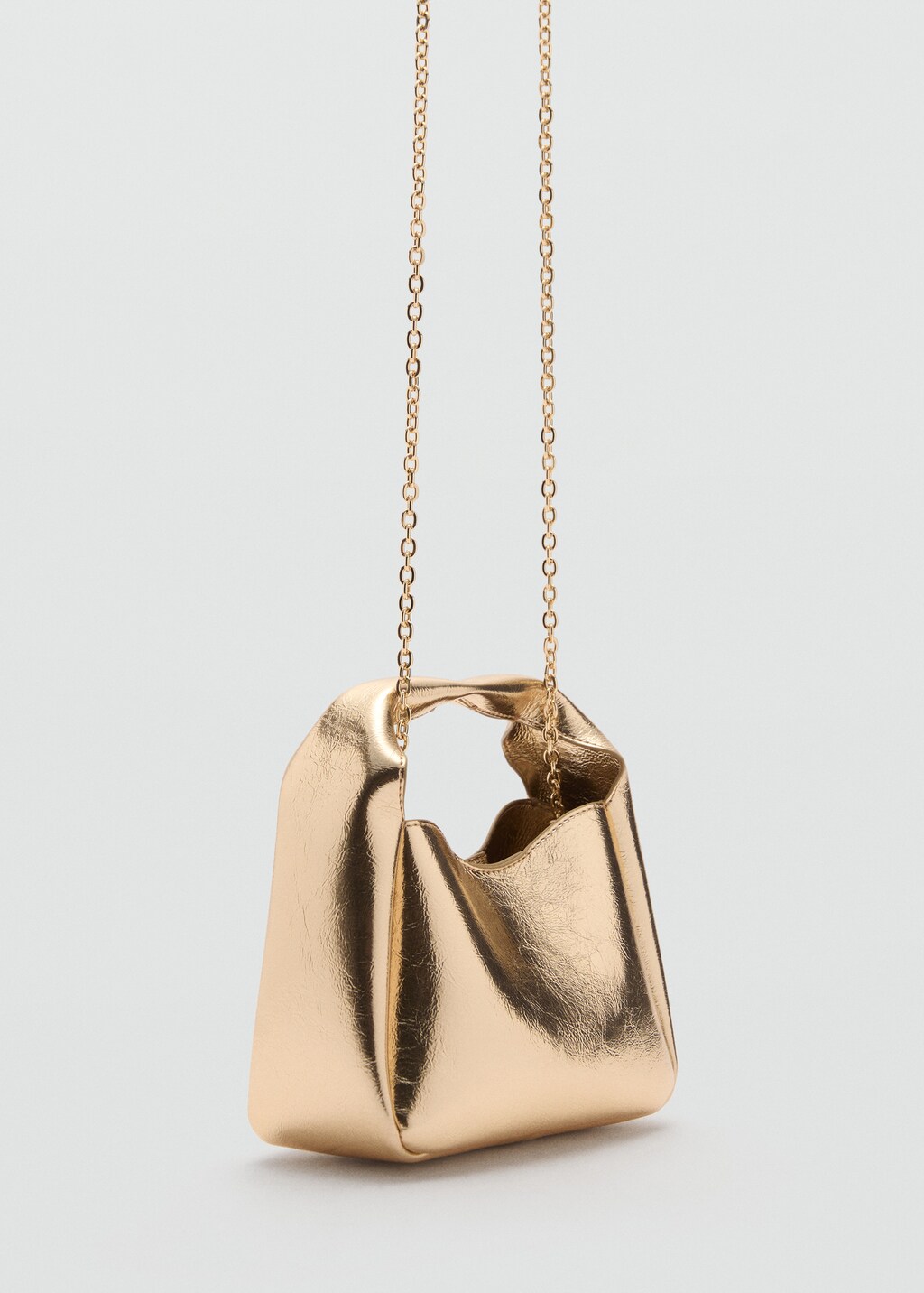 Metallic effect hand bag - Gold