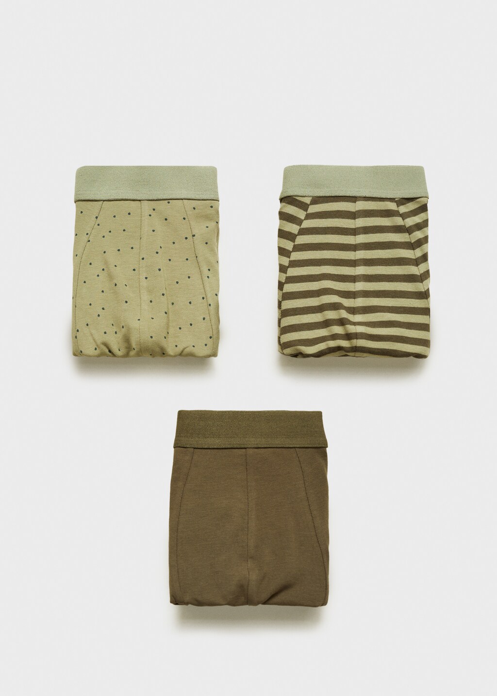 Pack of 3 cotton boxers - Brown