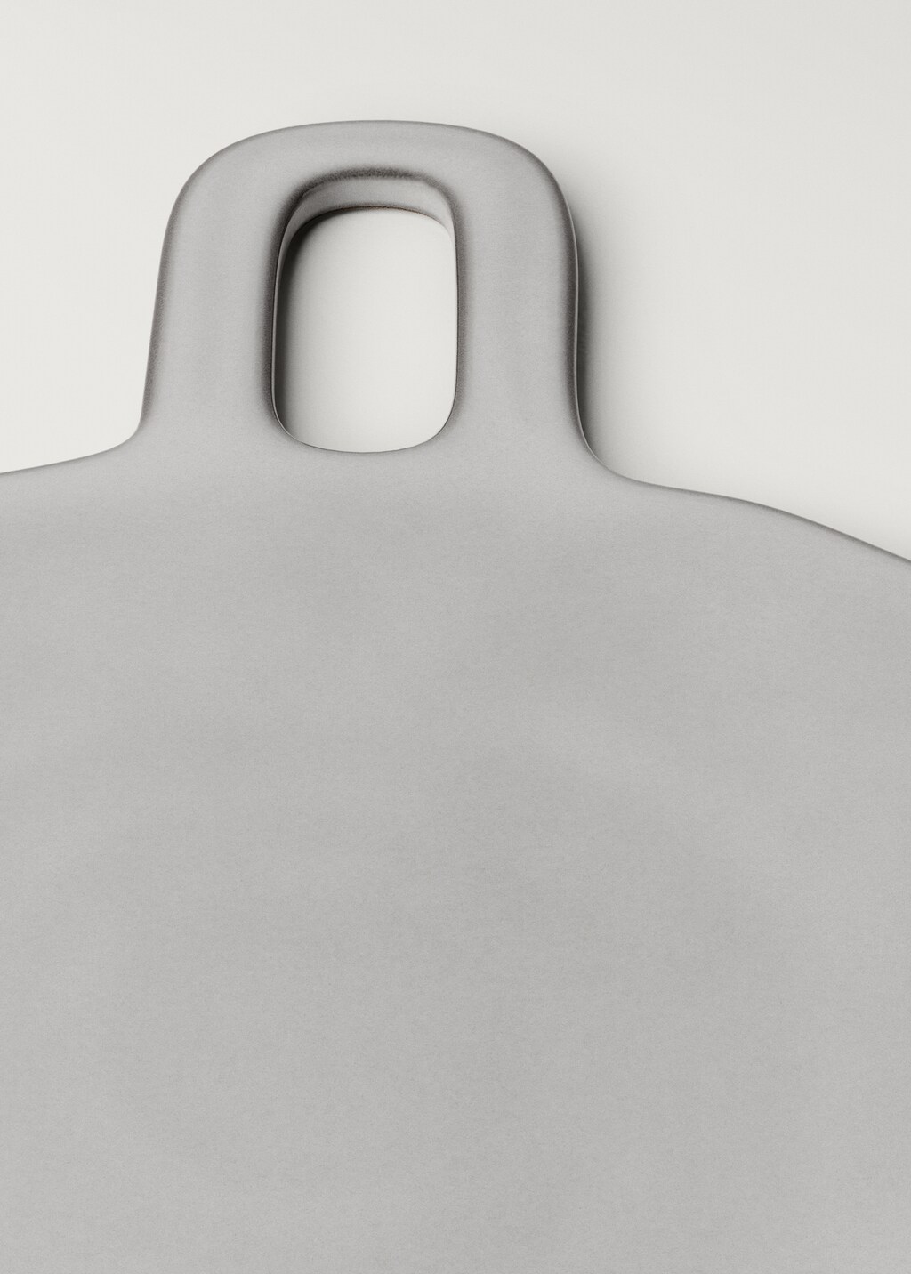 Round stoneware board with contrasting rim - White