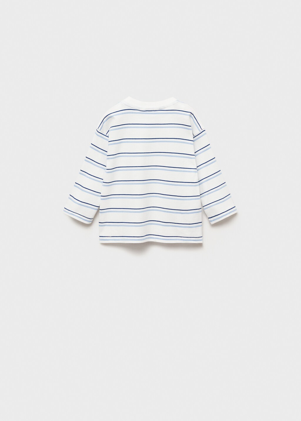 Striped cotton T-shirt - Blue