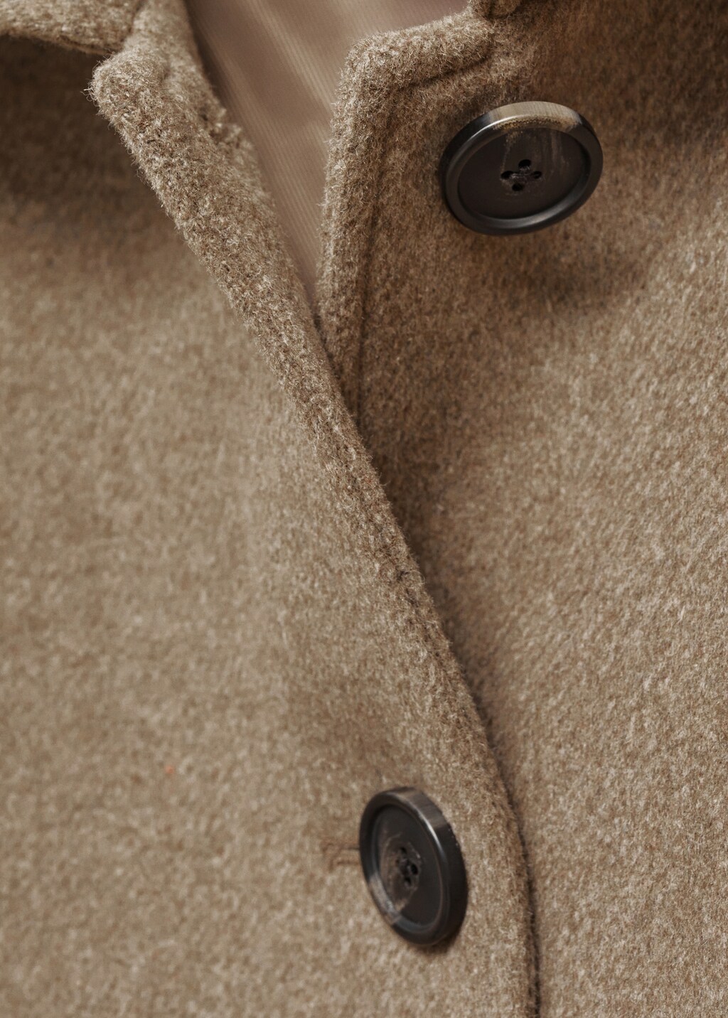 Wool jacket with pockets - Brown