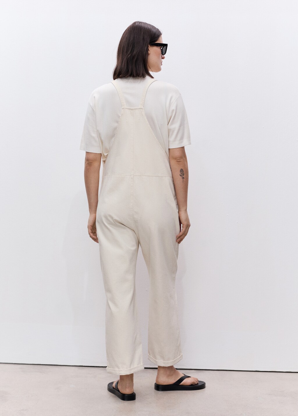 Maternity denim dungarees - Off White