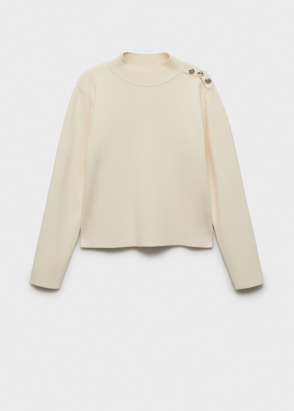 Buttons detail knit sweater - Ecru