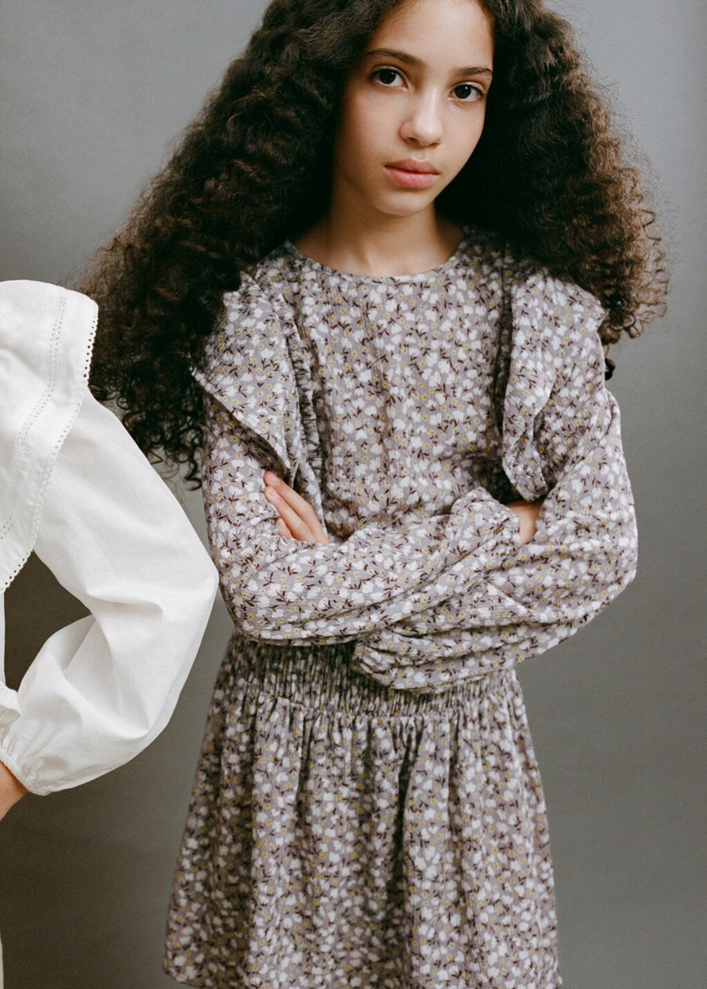 Ruffled floral dress - Lavender