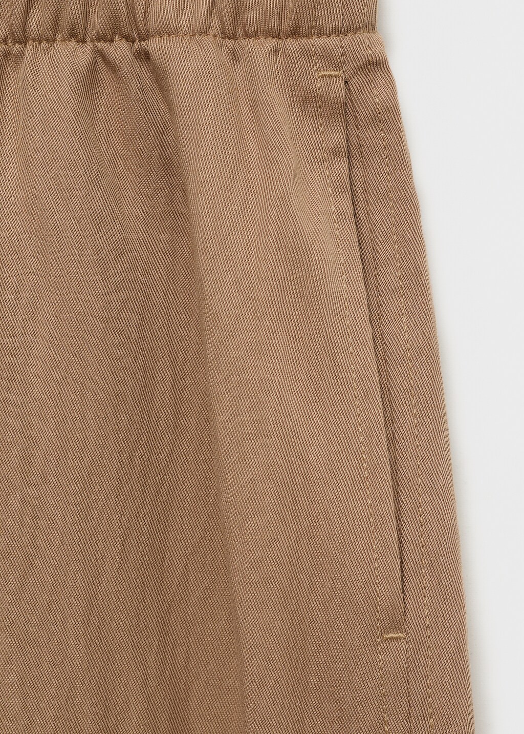 Straight lyocell texture pants - Medium Brown