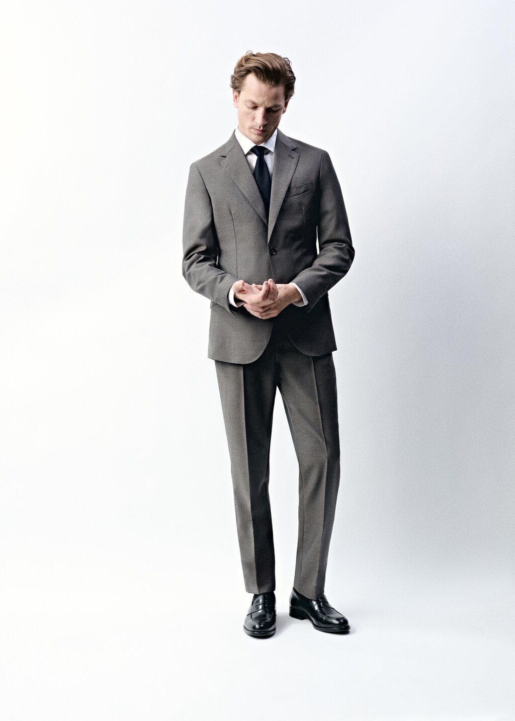 Venice 100% virgin wool suit trousers - Grey