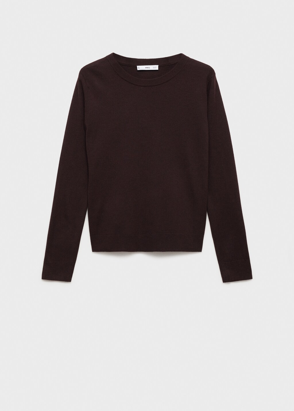 Wool-blend round-neck sweater - Khaki