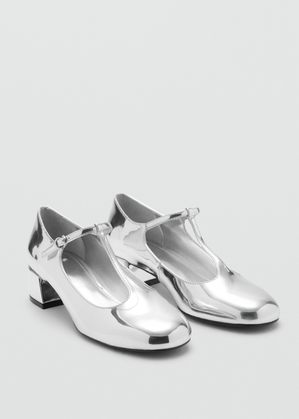 Metallic heel shoes - Silver