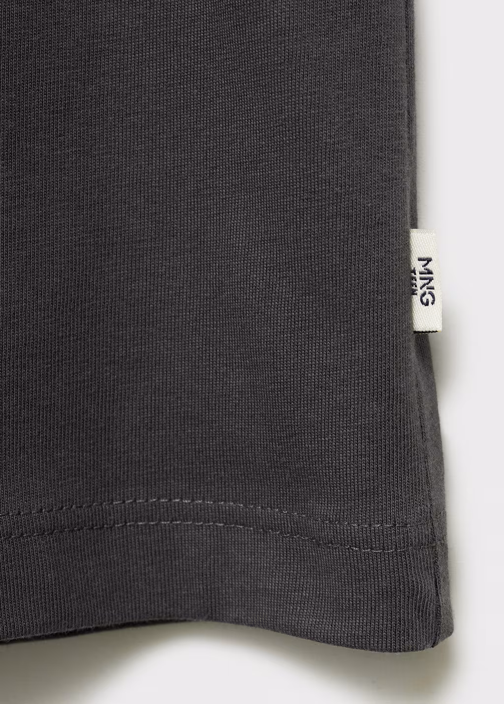 Printed cotton-blend T-shirt - Charcoal