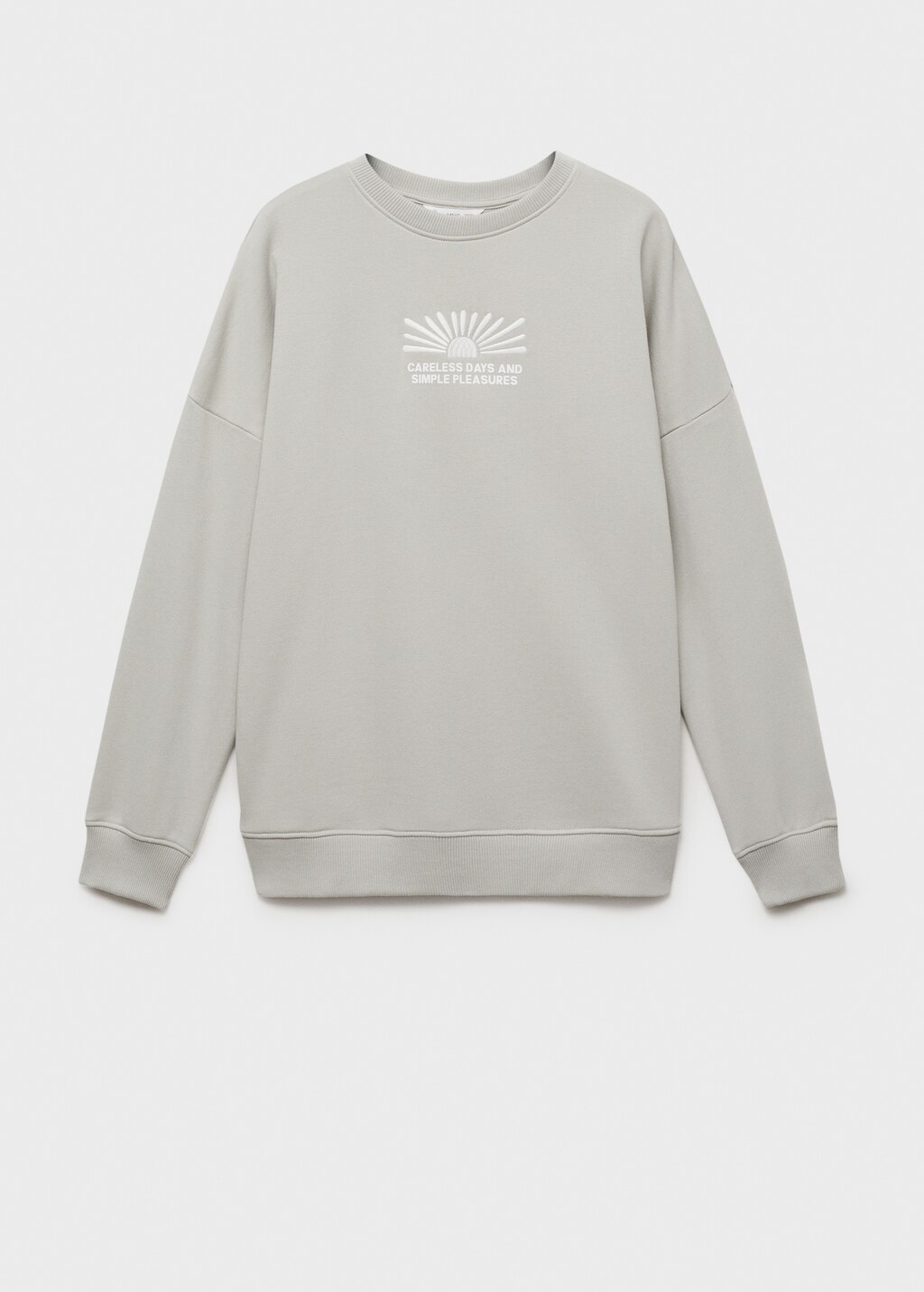 Printed cotton sweatshirt - Grey
