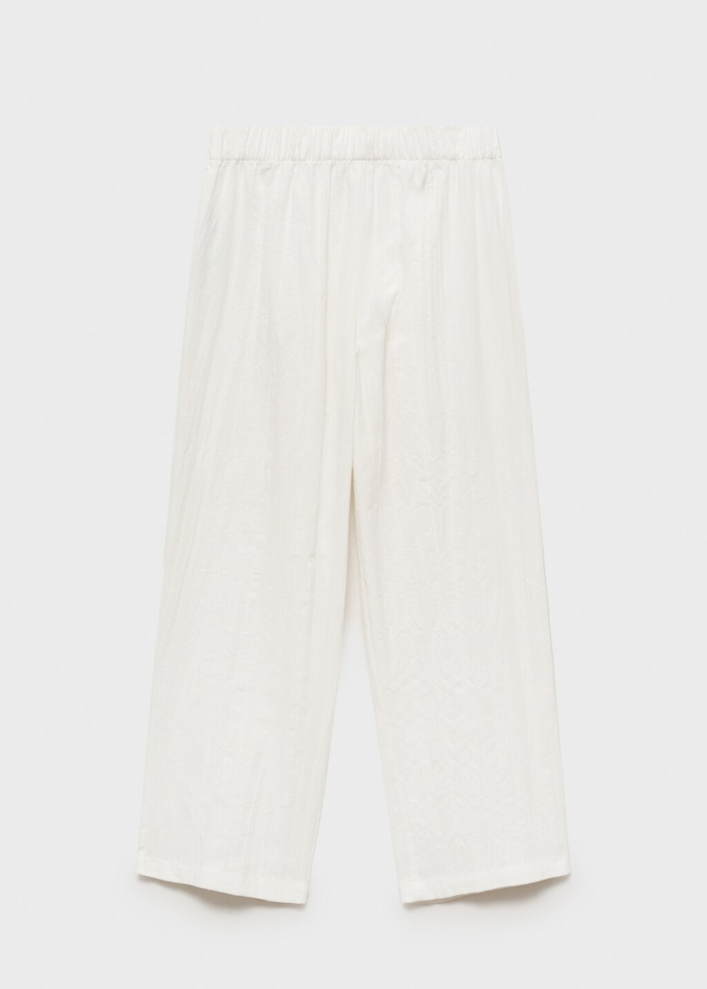 Linen-blend culotte suit trousers - White