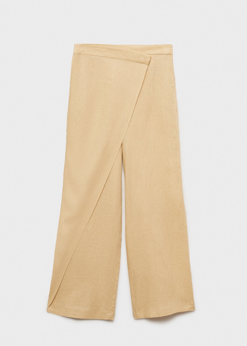 Linen crossover trousers - Sand
