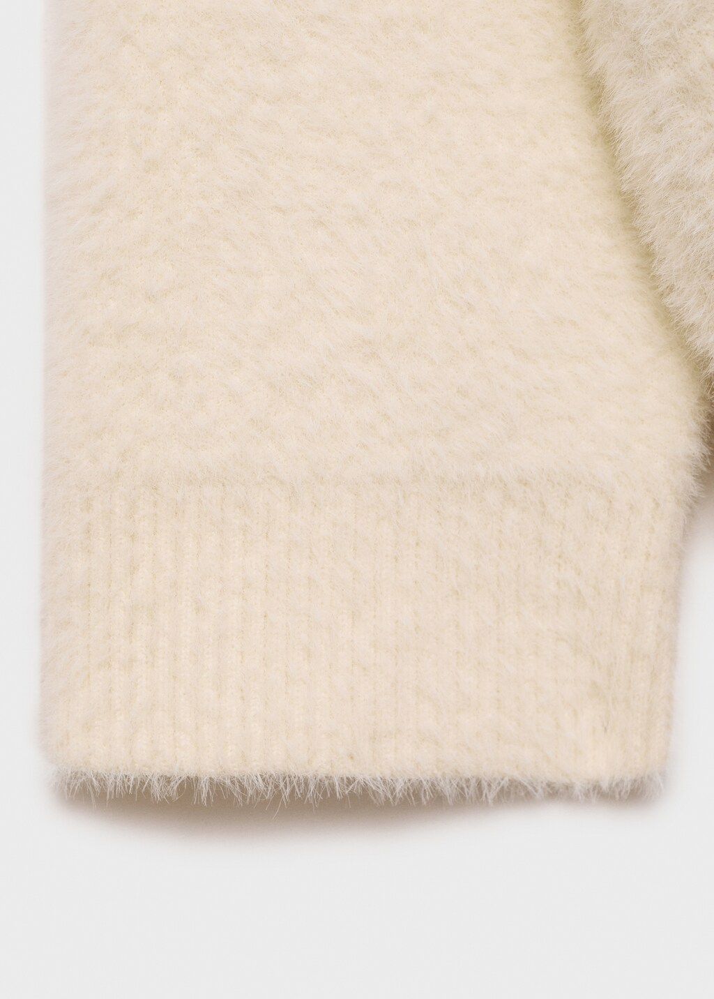 Fur-effect knitted cardigan - Petrol Blue