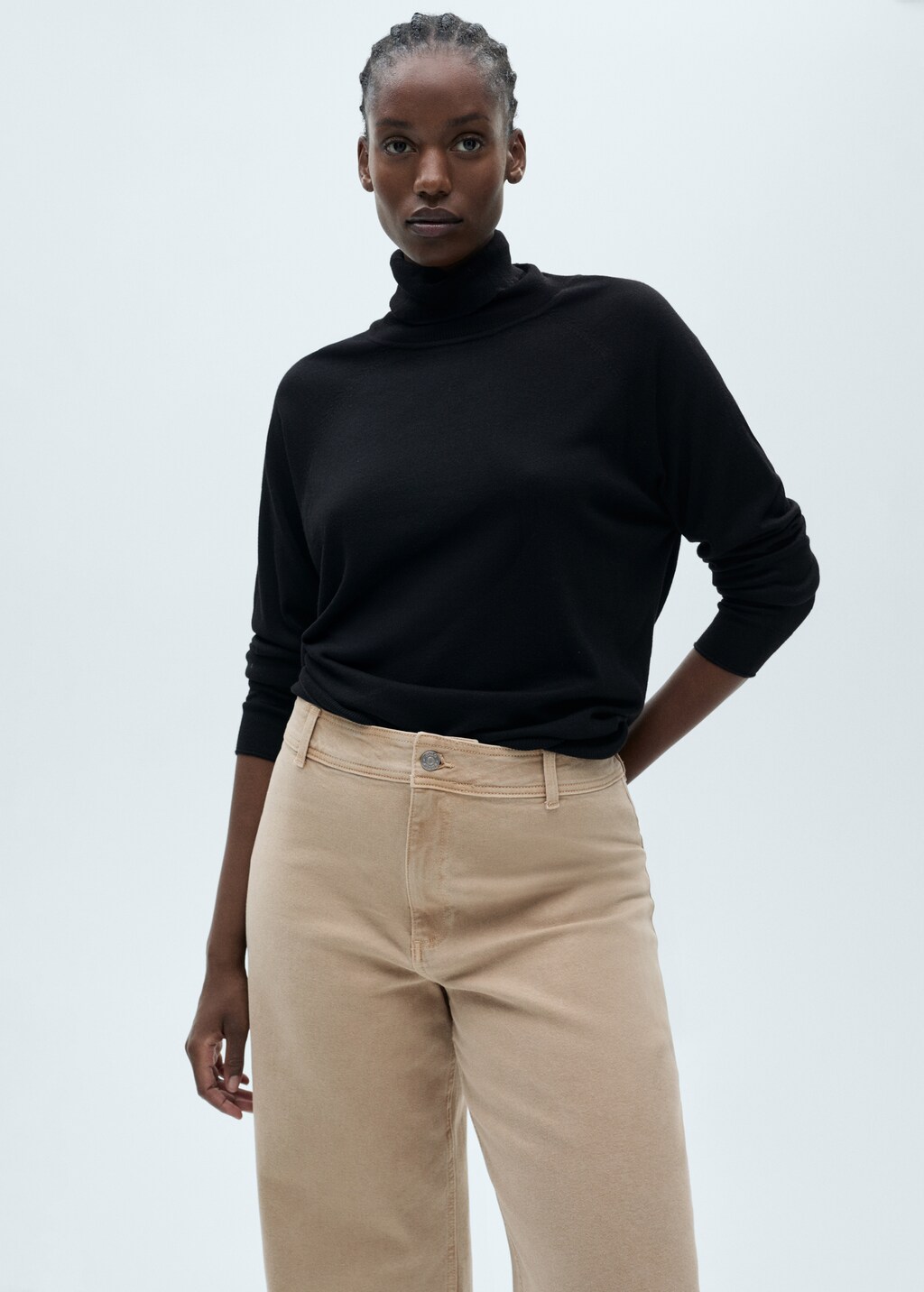 Catherin culotte high-rise jeans - Black denim