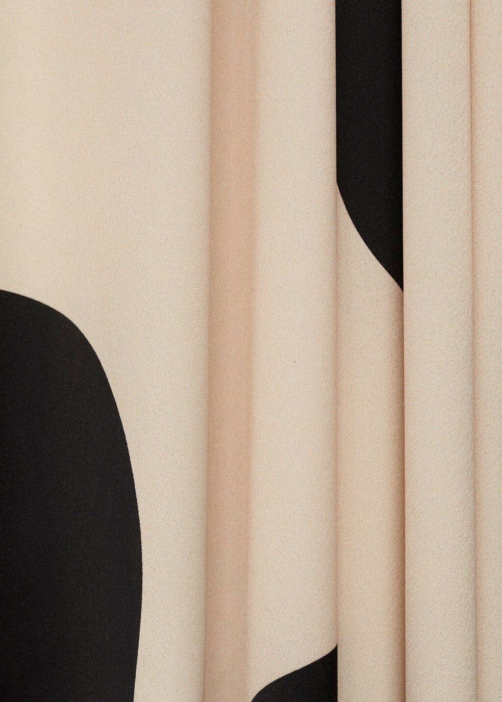 Polka-dot draped dress - Ecru