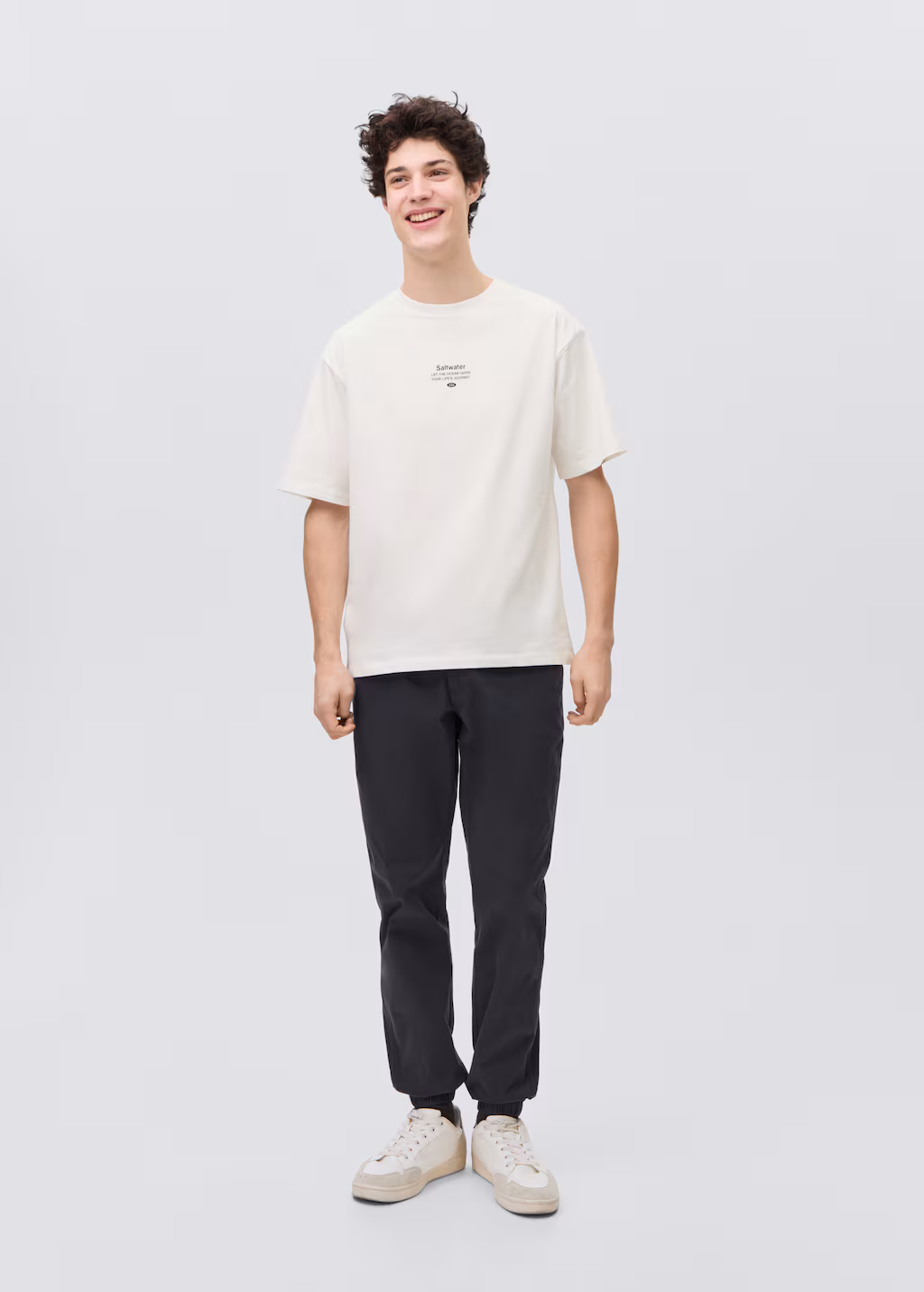 Printed cotton-blend T-shirt - Off White