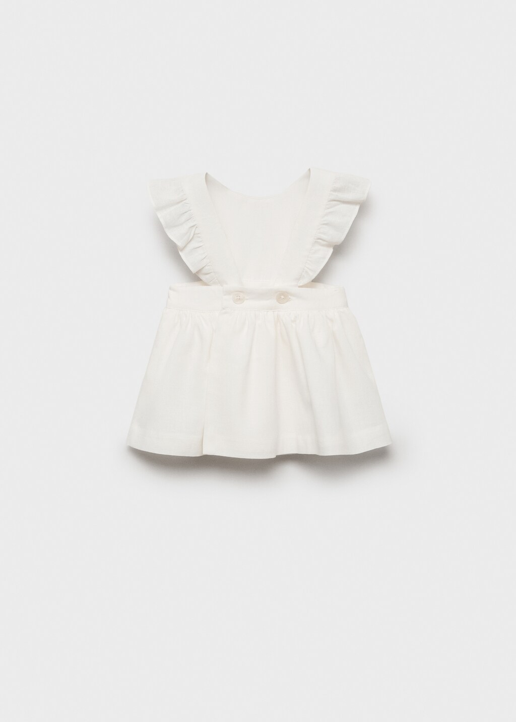 Short ruffled dress - Off White