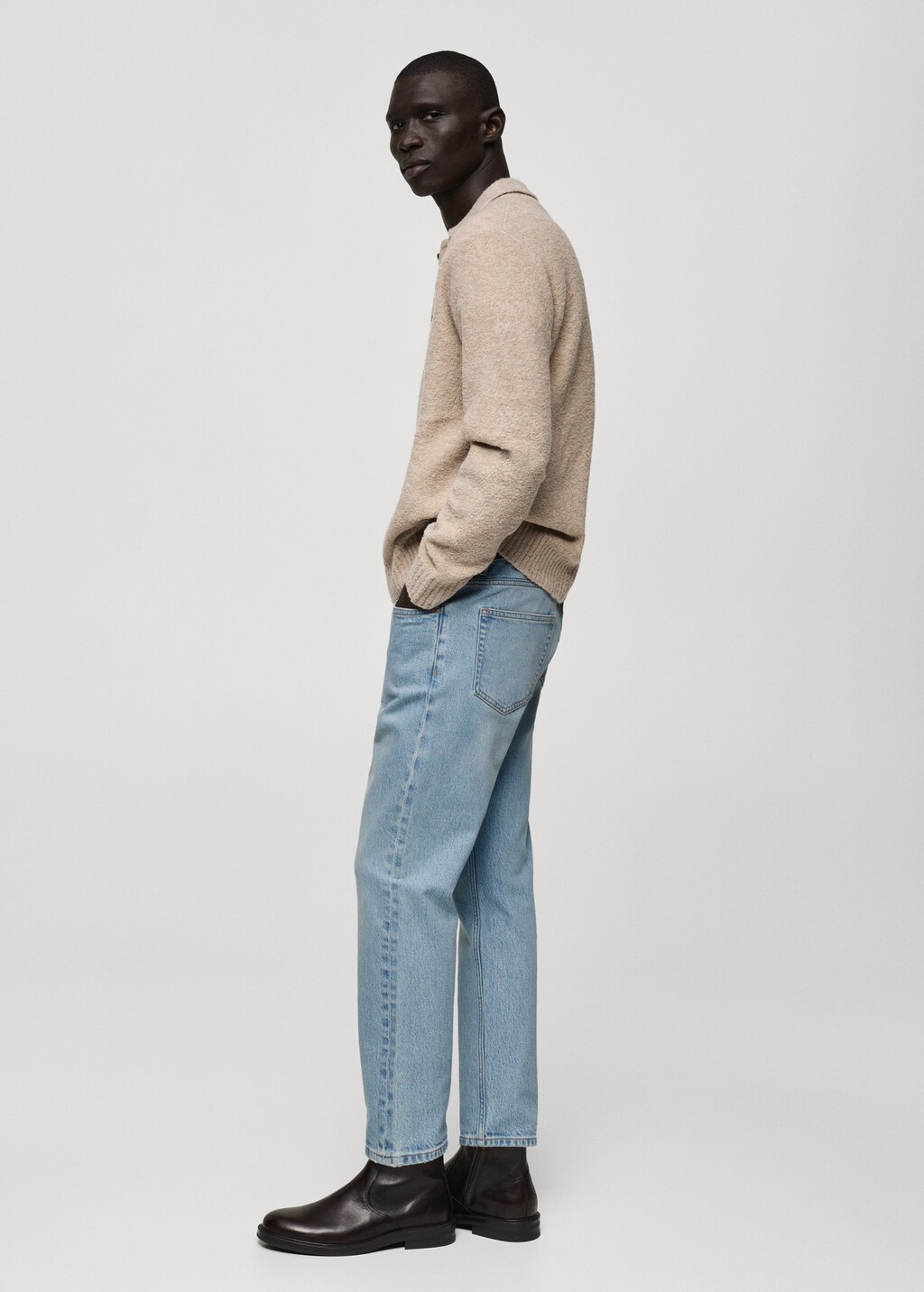 Ben tapered cropped jeans - Medium Brown