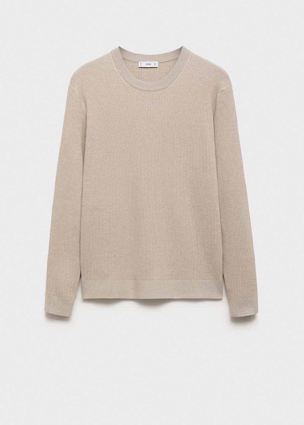 Ribbed cotton knitted sweater - Burgundy