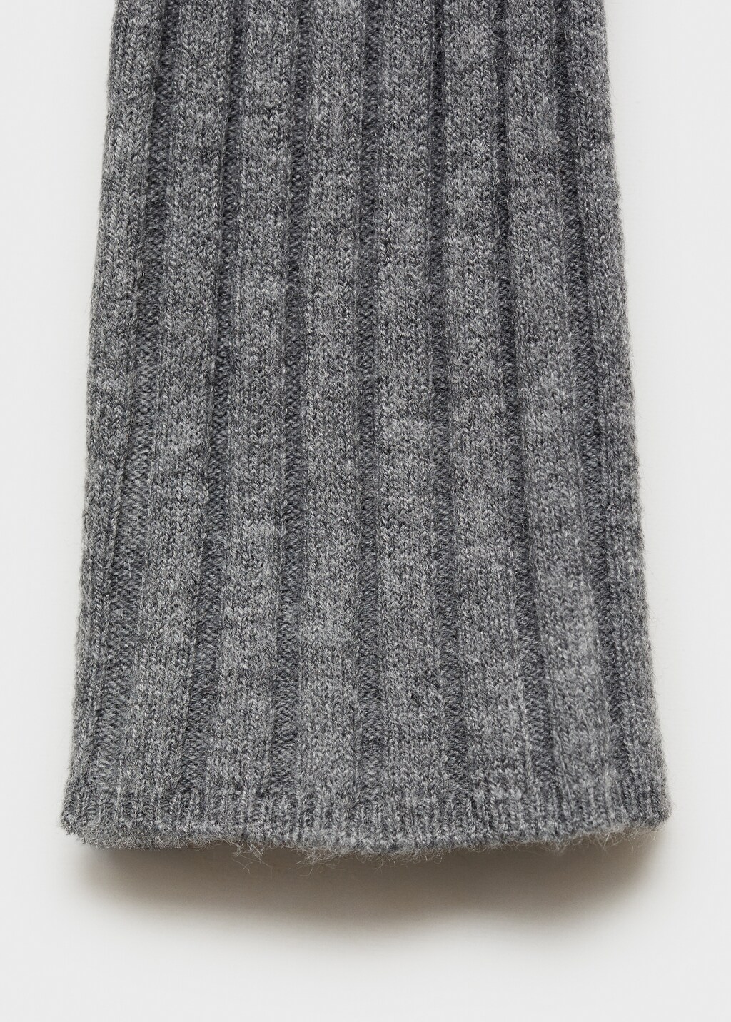 Ribbed sweater with perkins neck - Dark Navy