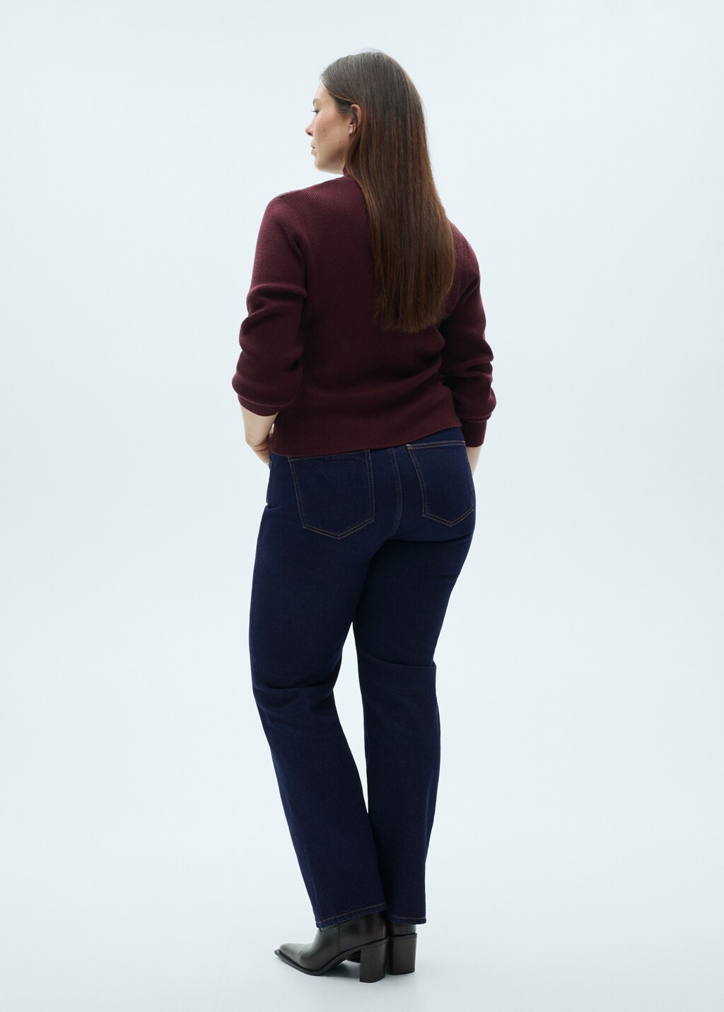 Matilda medium-rise straight-fit jeans - Black denim