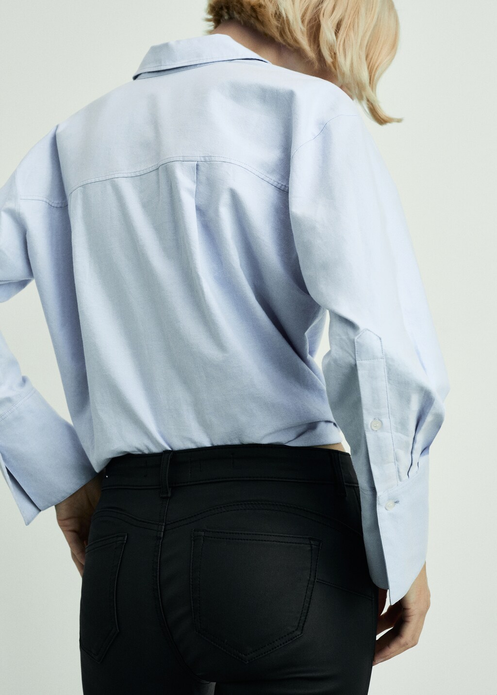 Push-up low-rise skinny jeans - Black denim