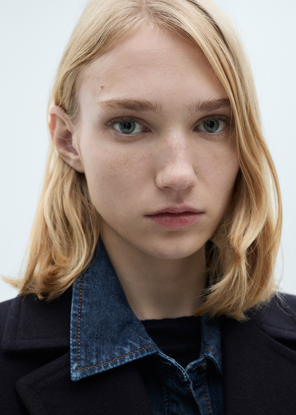 Double-breasted wool coat - Dark Navy