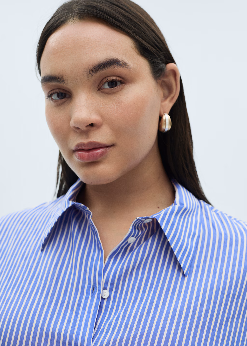 Striped straight shirt - Red