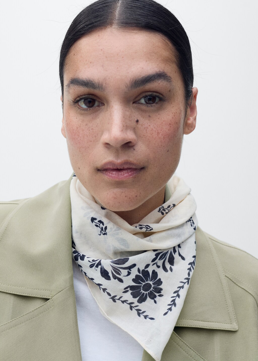 Soft trench coat with belt - Light/Pastel Grey