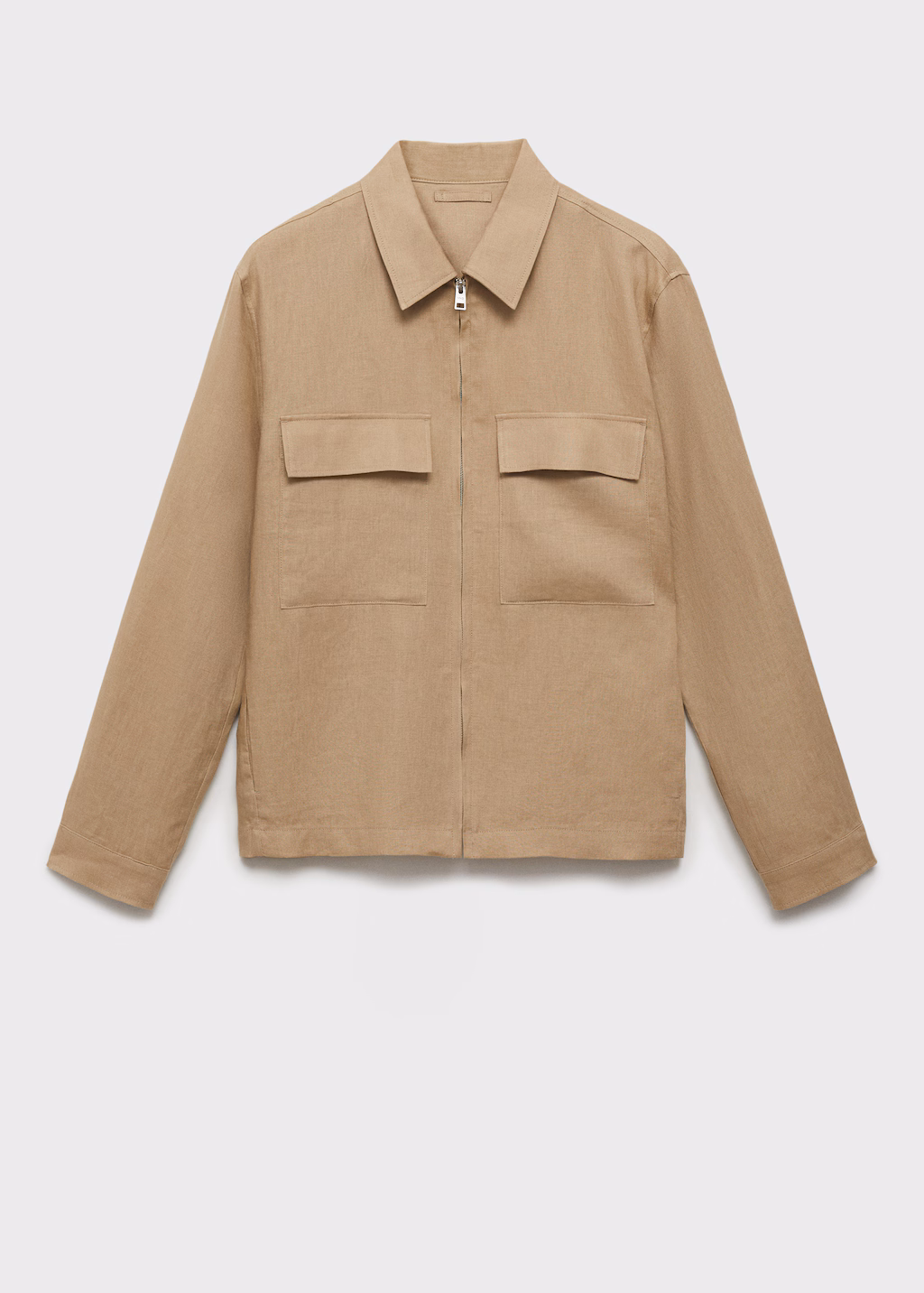 100% linen jacket with pockets - Green