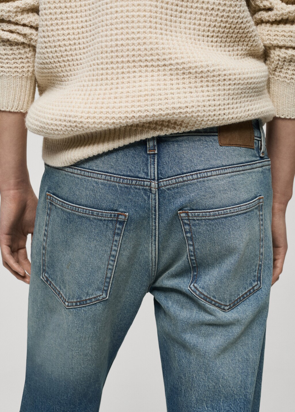 Ben tapered cropped jeans - Medium Brown