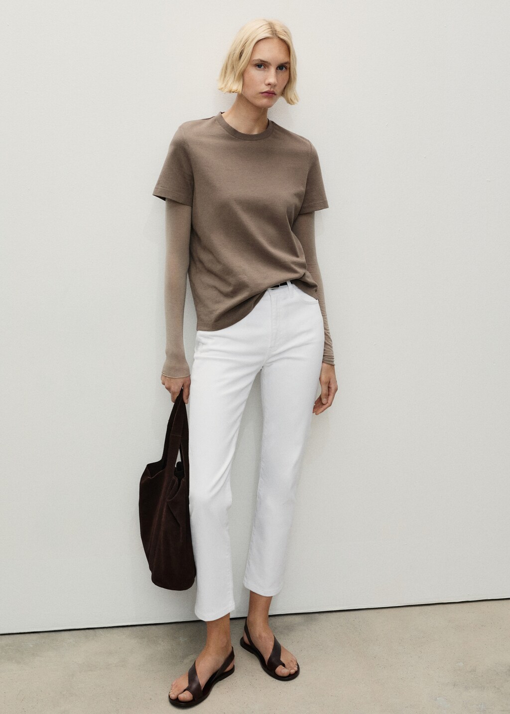 Claudia slim-fit cropped jeans - Open Grey