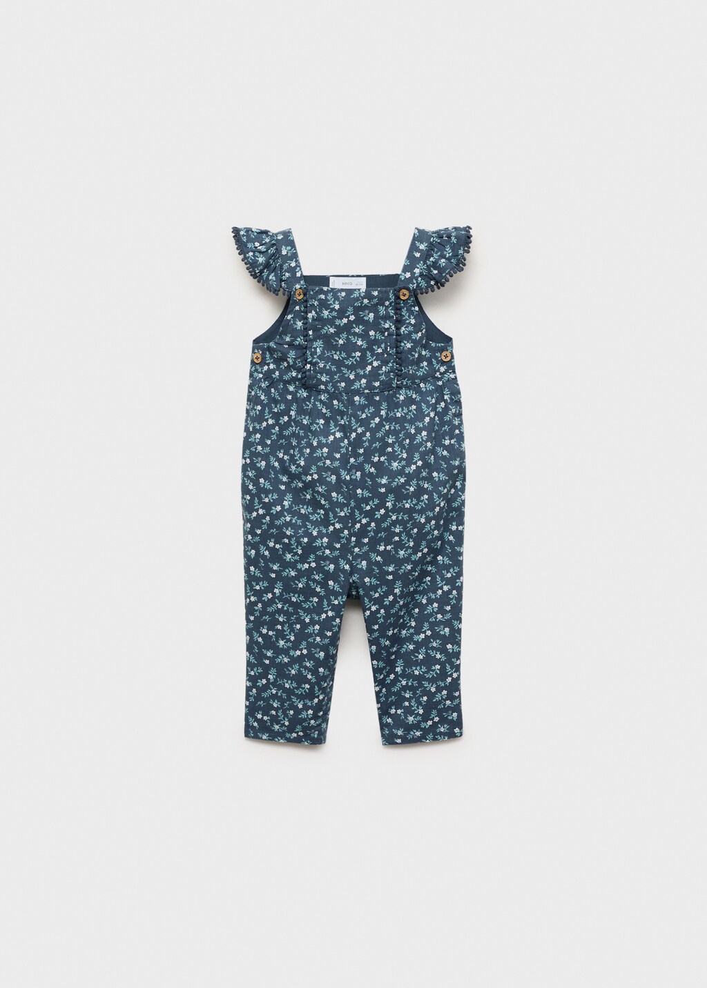 Ruffled printed dungarees - Dark Navy