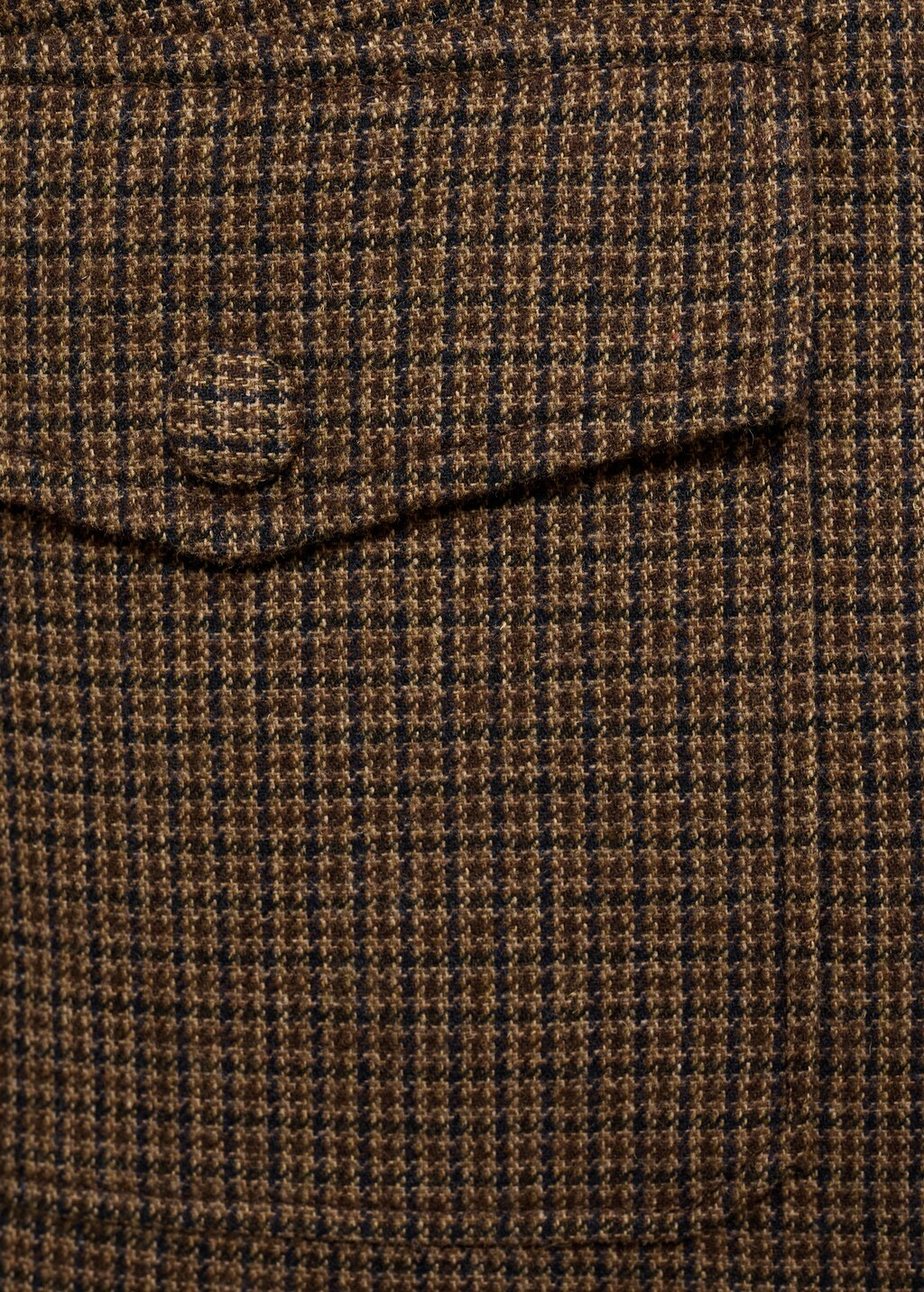 Micro-houndstooth wool jacket - Brown