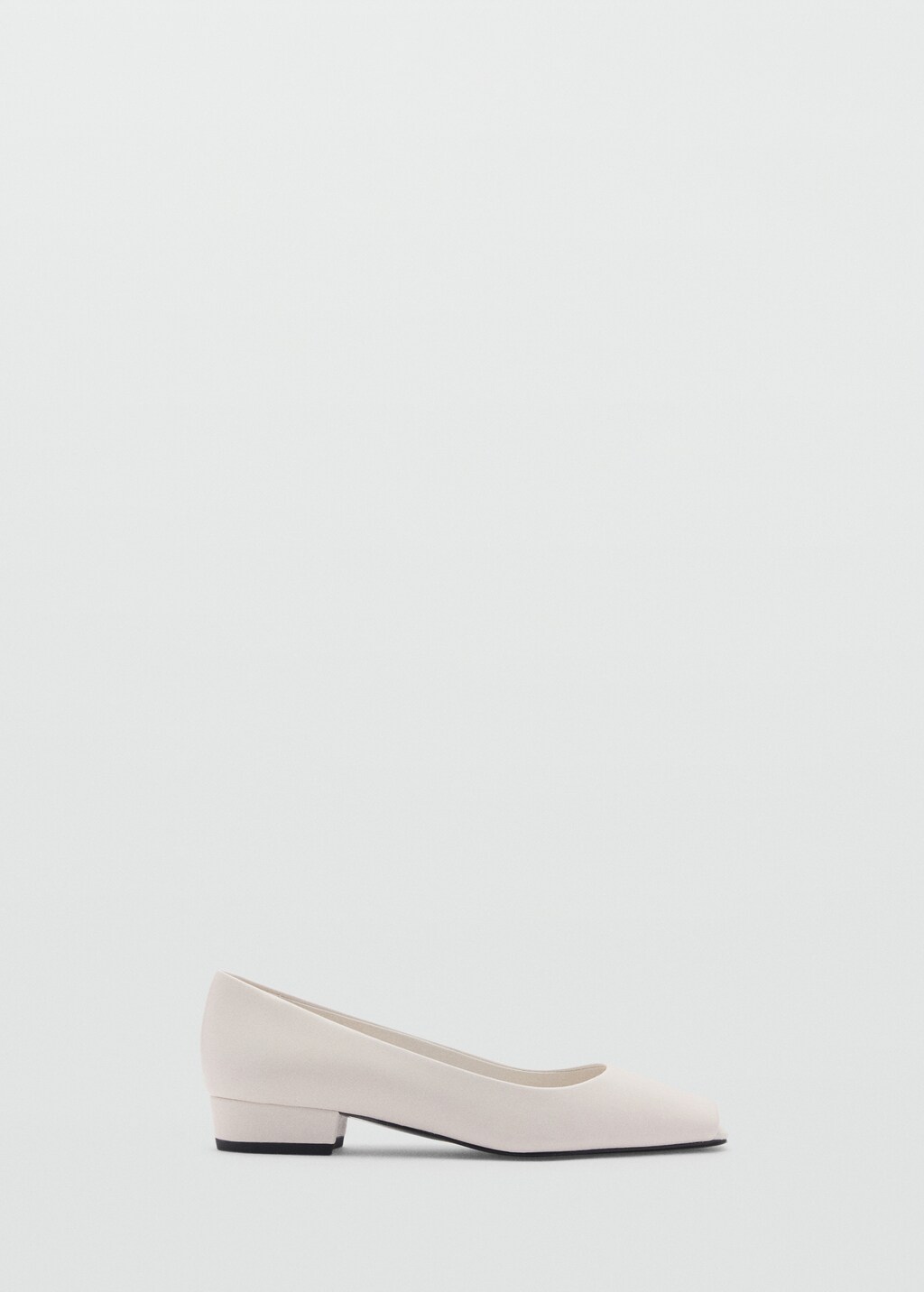Open-toe leather shoes - White