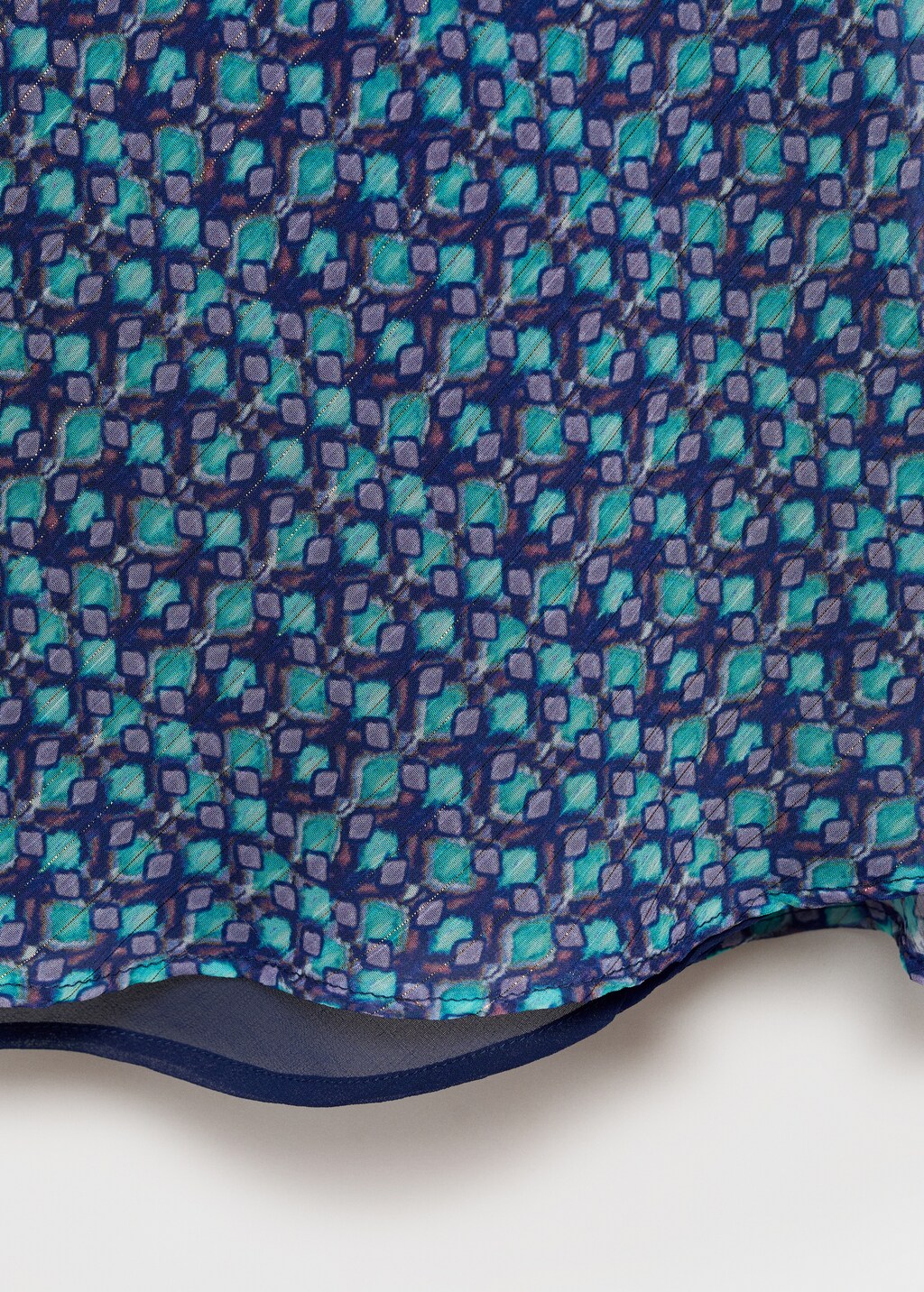 Printed midi skirt - Turquoise